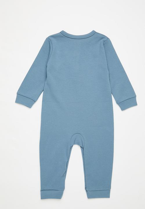 Pop Candy - Half button romper - light blue