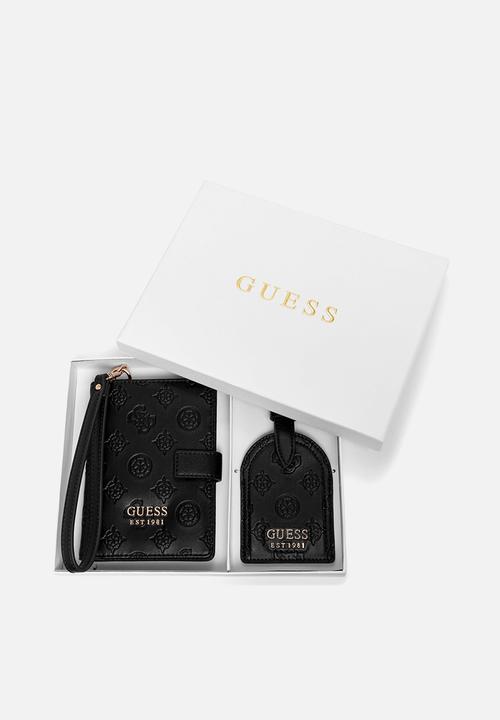 GUESS - Wilder BXD Luggage Tag & Passport Case - Black