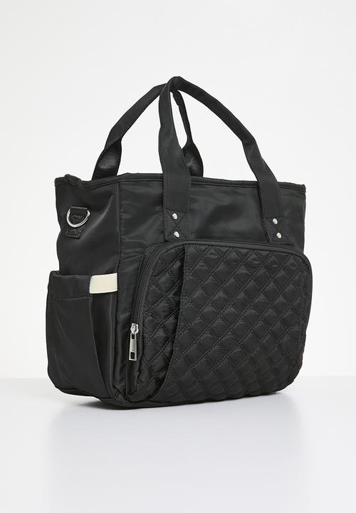 Pop Candy - Quilted nappy bag - black