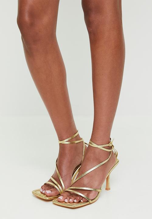 Public Desire - Flossy strappy heel - gold