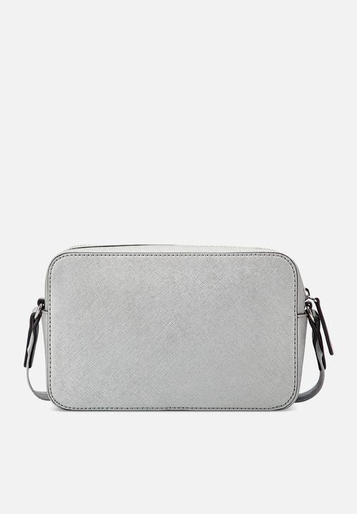 GUESS - Haddington mini double zip crossbody - silver