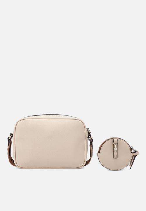 GUESS - Lya mini double zip crossbody - stone