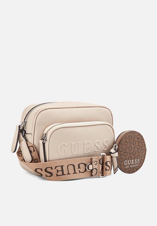 GUESS - Lya mini double zip crossbody - stone