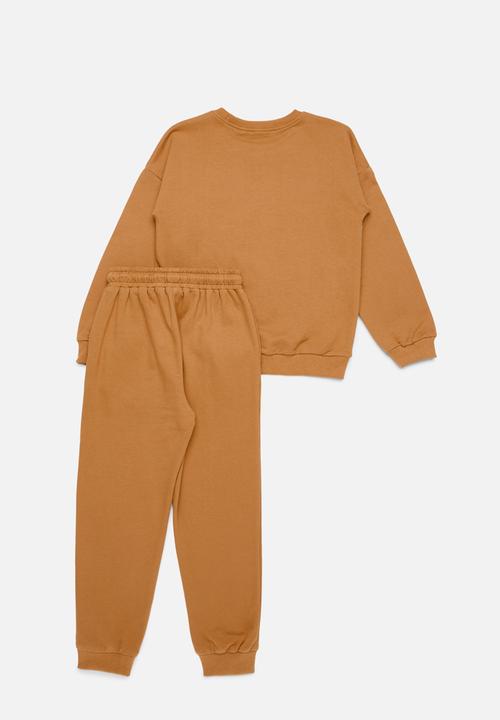 Pop Candy - Sweat top & bottom set - rust