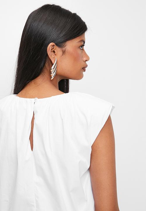 Superbalist - Bubble hem blouse - white