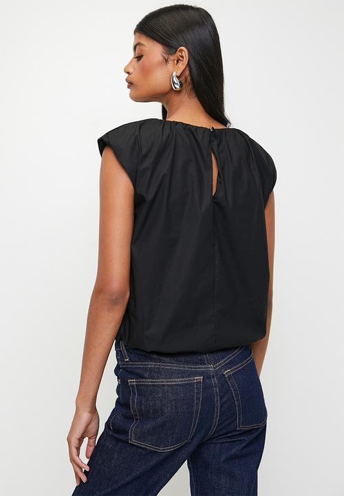 Superbalist - Bubble hem blouse - black