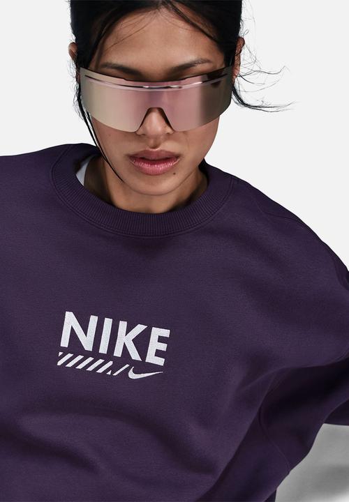 Nike - Nike Womens Fleece Oversized Crew - Dark Raisin