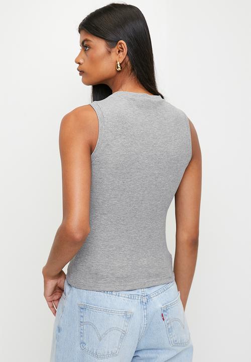 Superbalist - 2 Pack rib vest - stone & light grey	