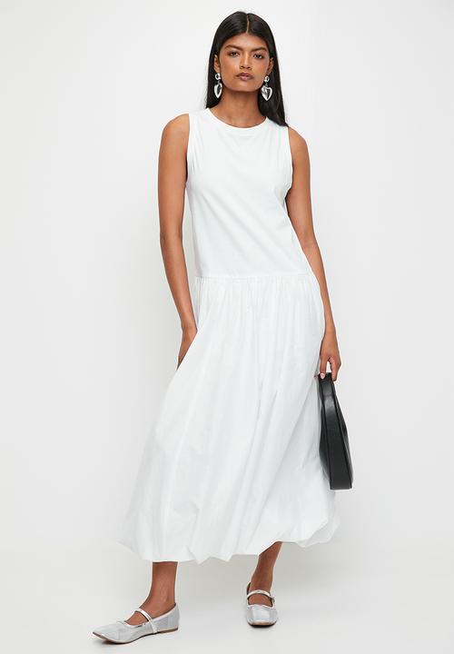 Superbalist - Bubble Hem Maxi Dress - White
