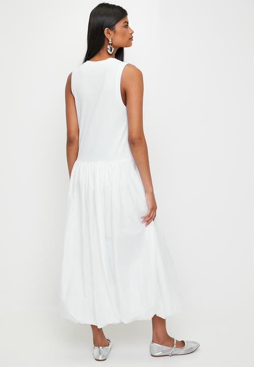 Superbalist - Bubble Hem Maxi Dress - White