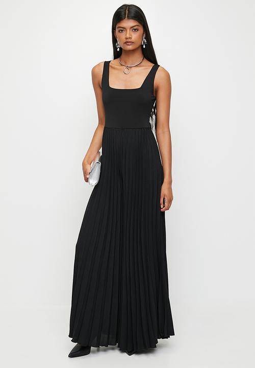 Superbalist - Square Neck Pleated Combo Jumpsuit - Black