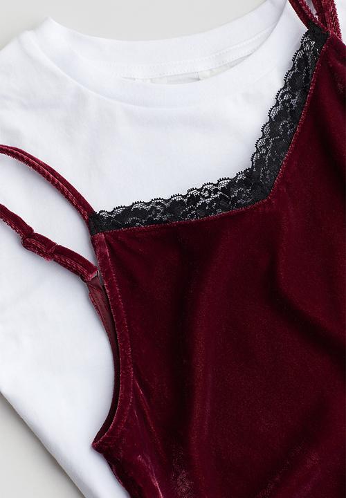 H&M - 2 piece top and dress set - red