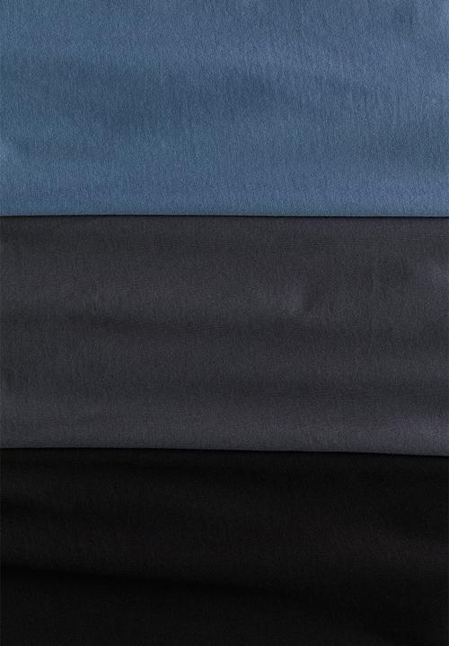 H&M - 3-Pack T-shirts - dark blue black 