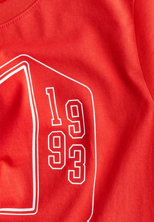 H&M - Printed cotton T-shirt - bright red nyc