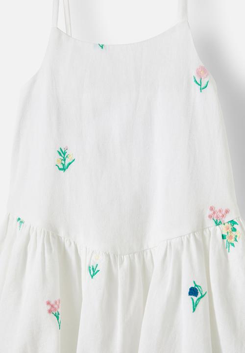 Cotton On - Katelyn sleeveless dress - white/ditsy