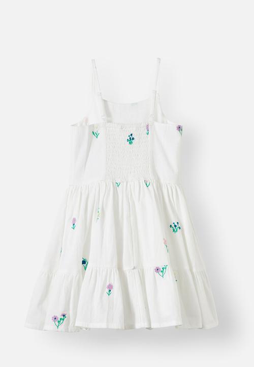 Cotton On - Katelyn sleeveless dress - white/ditsy