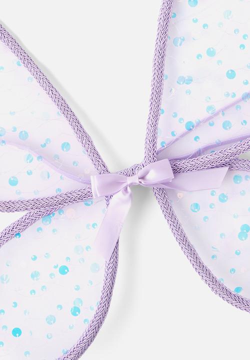Cotton On - Kids butterfly wings - lilac drop/bow