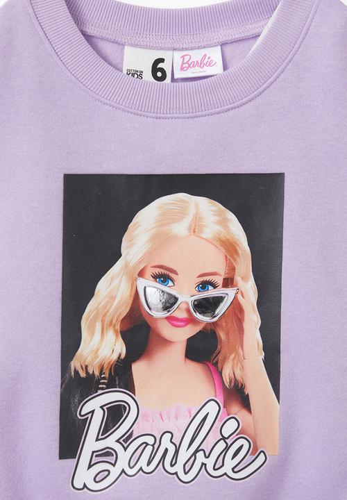 Cotton On - License dusty fleece crew neck - lcn mat barbie/lilac drop