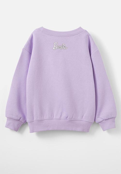 Cotton On - License dusty fleece crew neck - lcn mat barbie/lilac drop