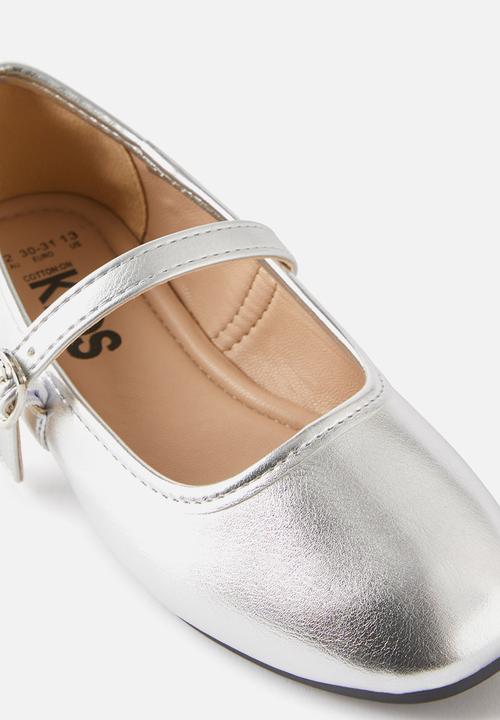 Cotton On - Olivia ballet flat - silver metallic/square toe