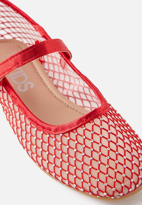 Cotton On - Olivia ballet flat - red mesh