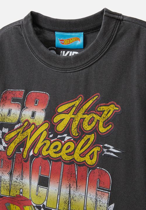 Cotton On - Hot wheels drop shoulder short sleeve tee - black