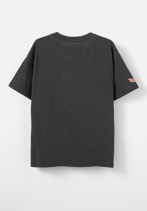 Cotton On - Hot wheels drop shoulder short sleeve tee - black