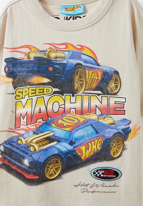 Cotton On - Hot wheels drop shoulder short sleeve tee - grey