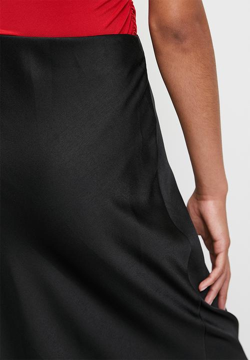 Superbalist - Bias maxi slip skirt - black