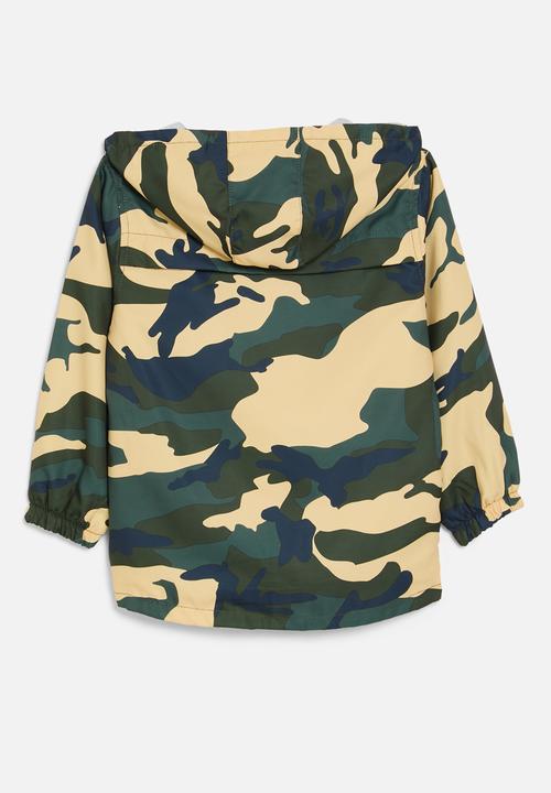 Pop Candy - Hooded camo windbreaker - multi