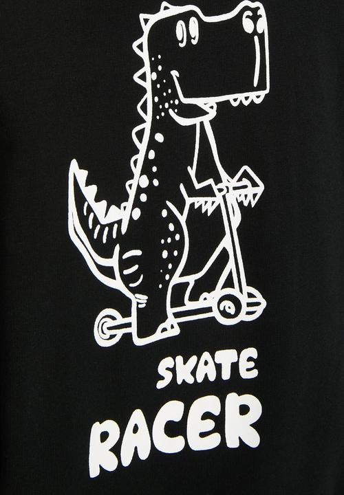 Pop Candy - Dino print hoodie - black