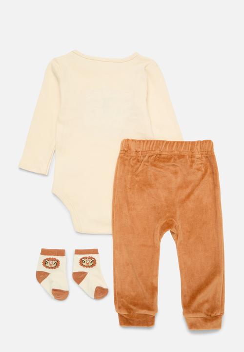 Pop Candy - Grown on legging sock - ecru & rust