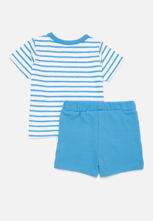 Pop Candy - Tee & shorts - blue