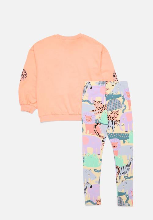 Pop Candy - Printed sweat top & leggings set - multi