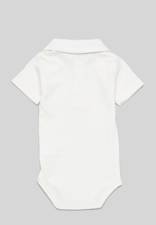 Pop Candy - Collared romper-white