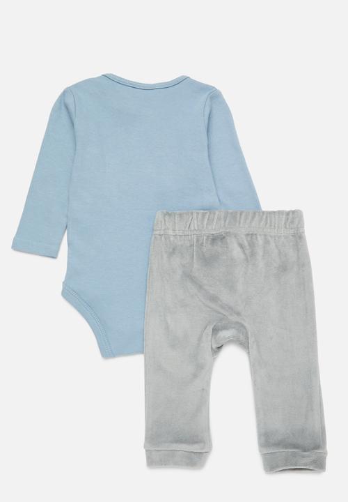 Pop Candy - Grown on legging - grey & blue 