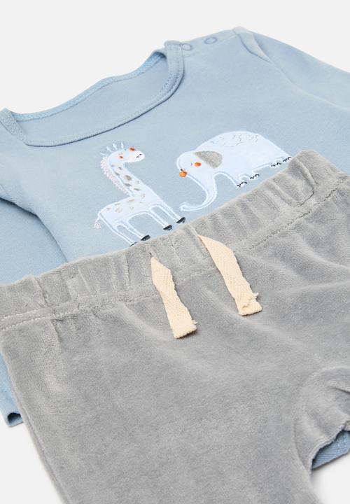 Pop Candy - Grown on legging - grey & blue 