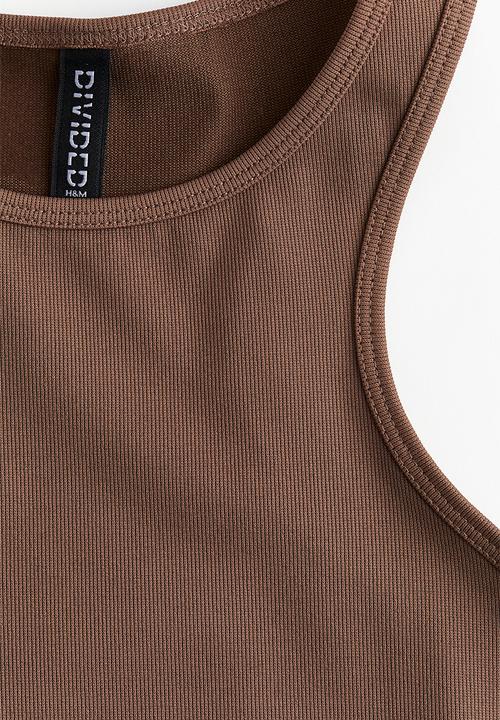 H&M - Ribbed bodycon dress - brown
