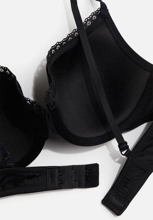H&M - 2-Pack padded underwired microfibre bras - white & black