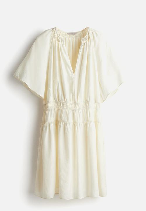 H&M - Smock-detail dress - cream