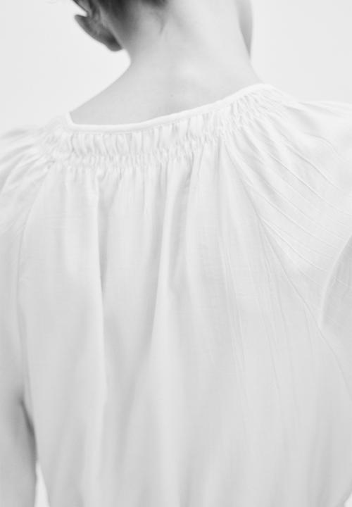 H&M - Smock-detail dress - cream