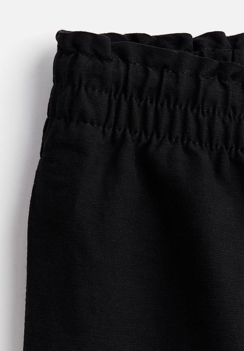 H&M - Linen-blend trousers - black