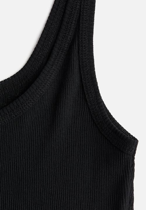 H&M - Ribbed vest top - black