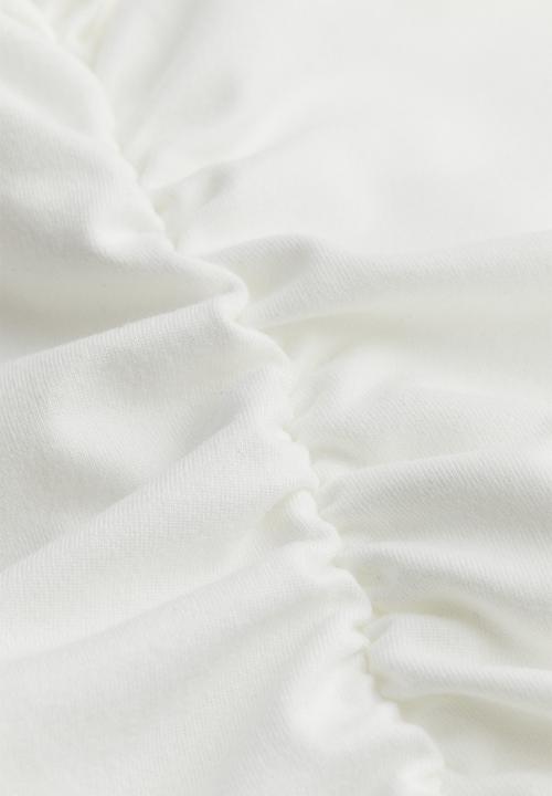 H&M - Gathered one-shoulder dress - white