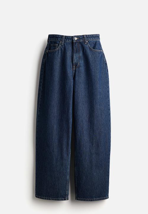 H&M - Curvy fit baggy high jeans - denim blue