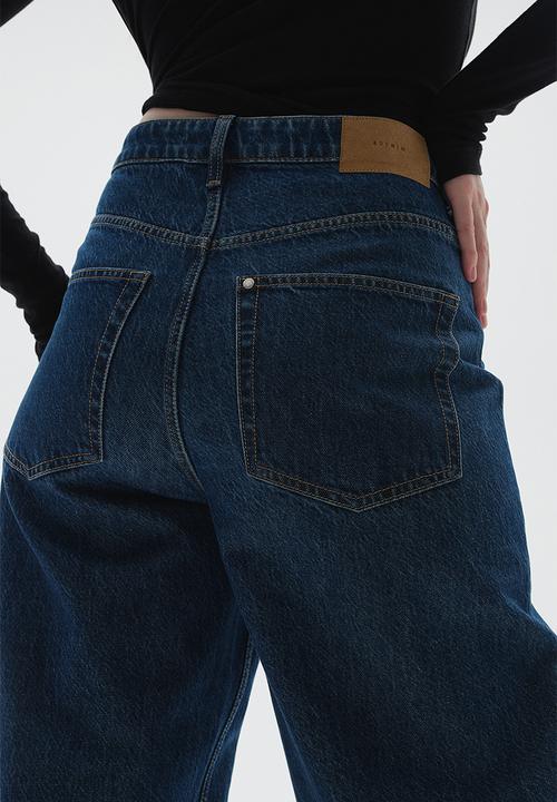 H&M - Curvy fit baggy high jeans - denim blue