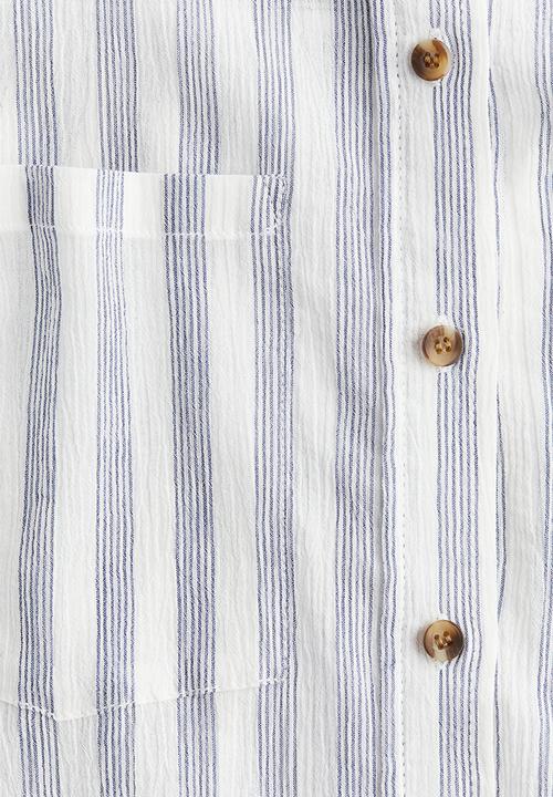 H&M - Cotton shirt - white/striped
