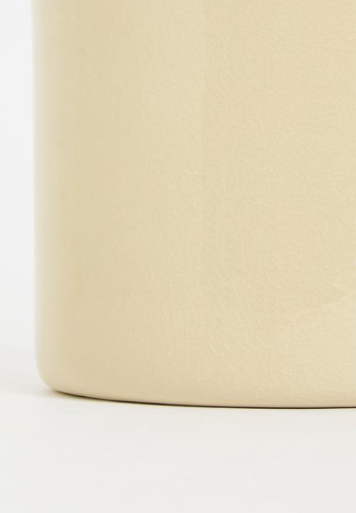 H&M - Crackle-glaze plant pot - beige