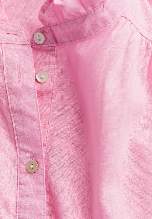 H&M - Linen-blend blouse - light pink