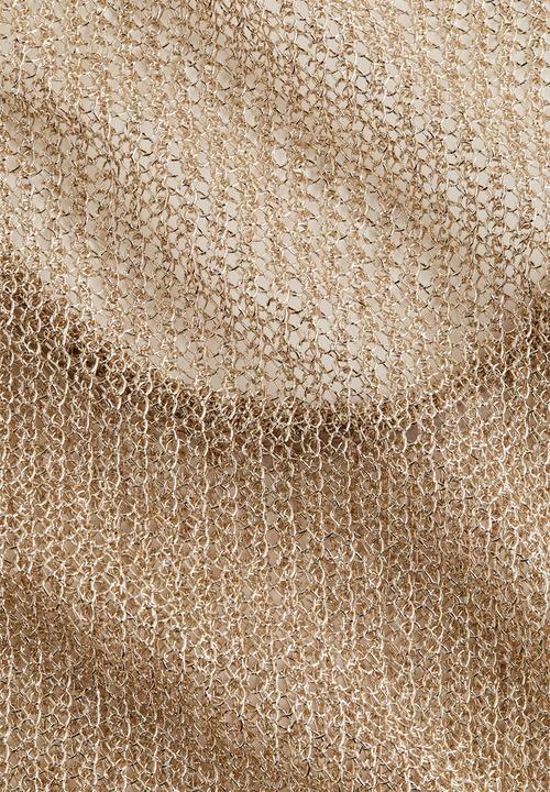 H&M - Glittery low-back rib-knit dress - gold-coloured